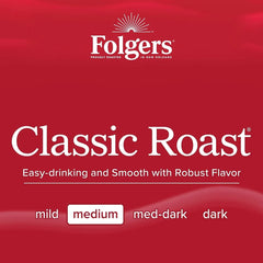 Folgers Classic Medium Roast Keurig K-Cup Coffee Pods - 10ct