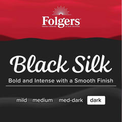 Folgers Black Silk Dark Roast Ground Coffee Can - 33.7oz