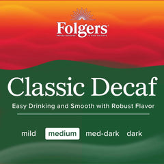 Folgers Classic Medium Roast Ground Coffee - Decaf - 19.2oz
