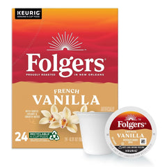 Folgers French Vanilla Mild Roast Coffee - Keurig K-Cup Pods - 24ct